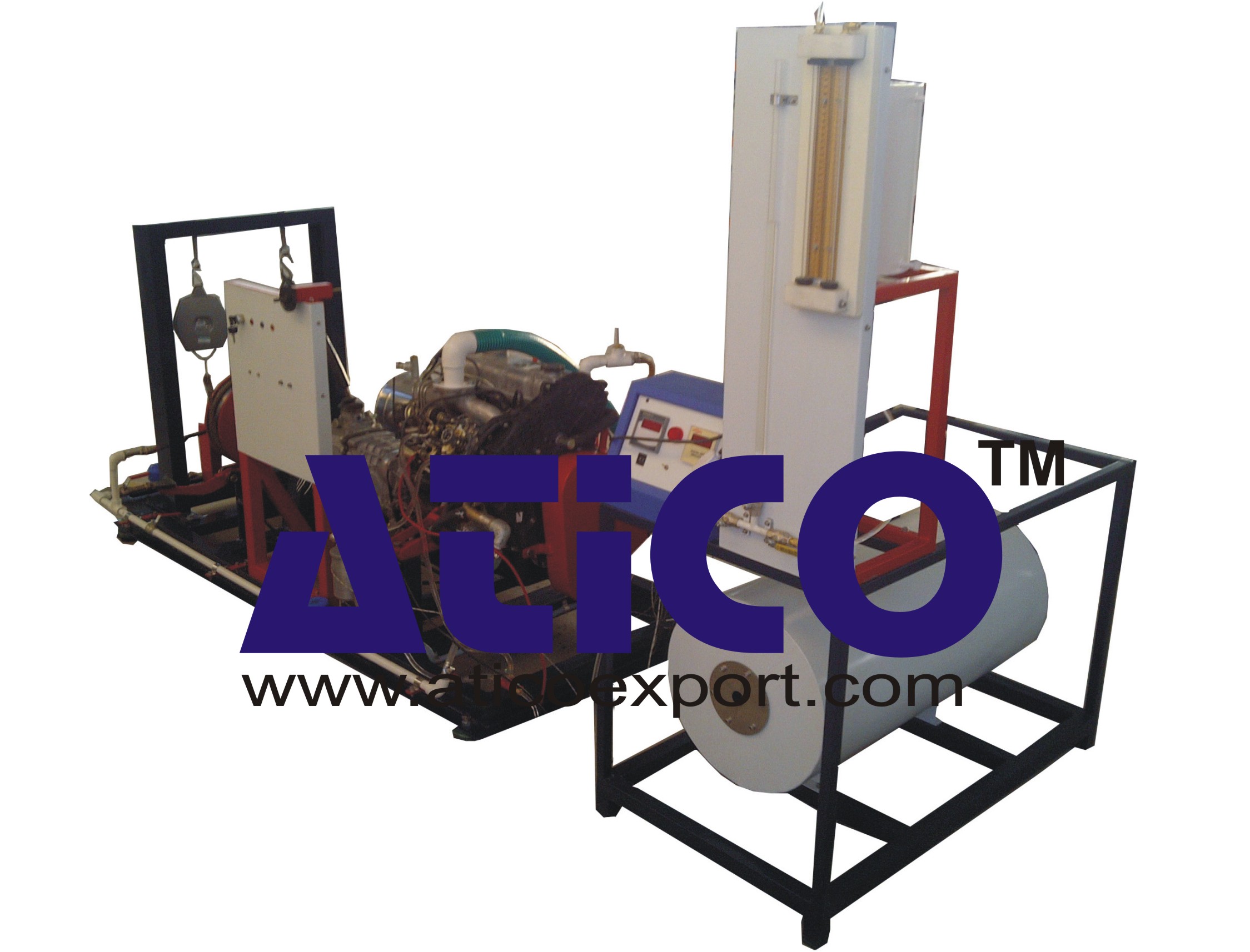 Single Cylinder Four Stroke Water Cooled Diesel Engine with Hydraulic  Dynamometer Test Rig